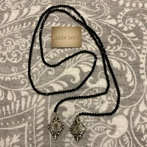 Heidi Daus Long Crystal Beaded Lariat Necklace